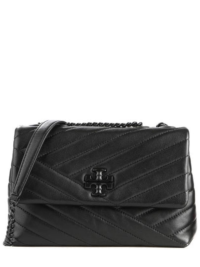 Kira chevron powder leather cross bag black - TORY BURCH - BALAAN 2