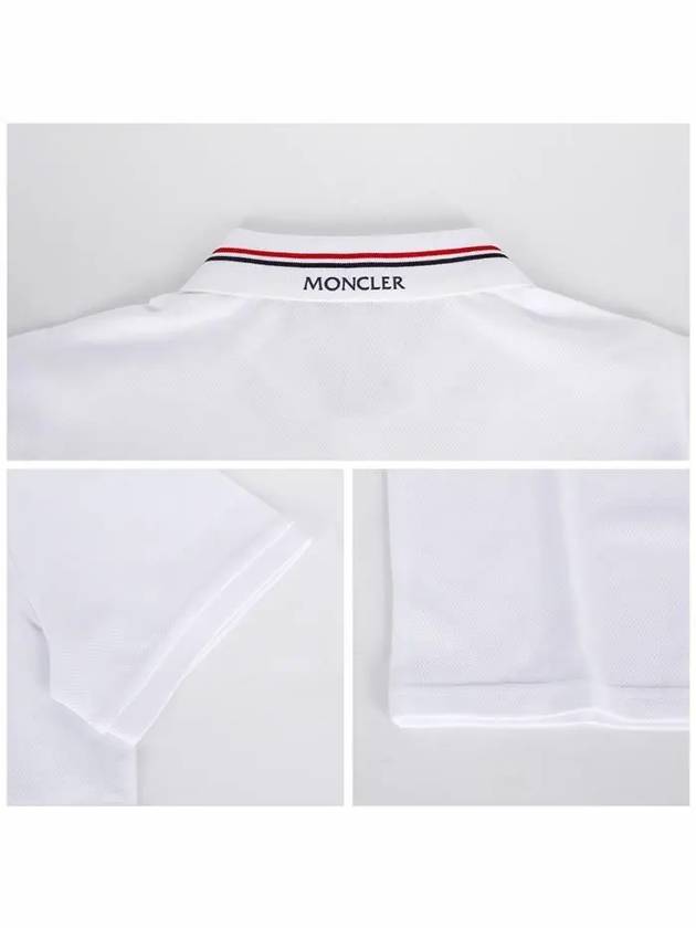 Logo Patch Polo Shirt White - MONCLER - BALAAN 7