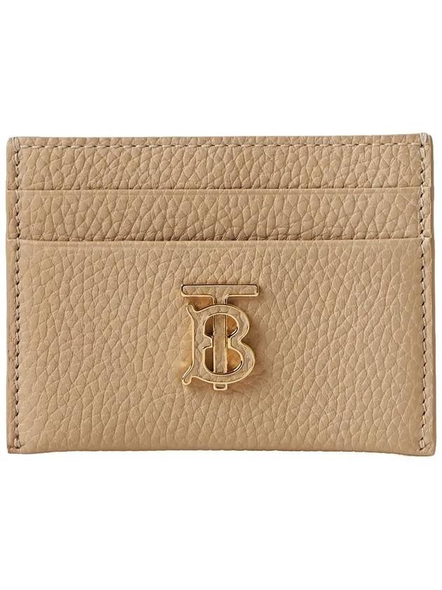 TB Grainy Leather Card Wallet Haute Beige - BURBERRY - BALAAN 2