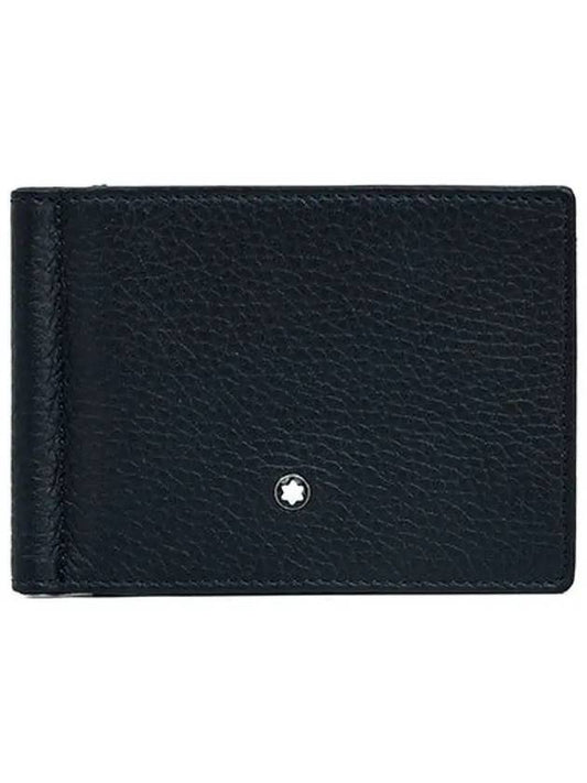 Meisterst ck 6CC Soft Grain Money Clip Half Wallet Navy - MONTBLANC - BALAAN 2