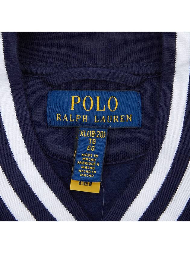 Kids brushed jacket 323932140004 NAVY WHT P Adults can wear - POLO RALPH LAUREN - BALAAN 10