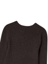 Diagonal neckline slim ribbed knit Charcoal gray - THE GREEN LAB - BALAAN 4