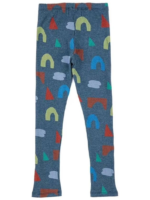 Kids Graphic All Over Leggings Blue 222AC056 430 - BOBO CHOSES - BALAAN 3