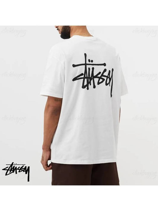 Basic short sleeve t-shirt white S 2XL - STUSSY - BALAAN 1