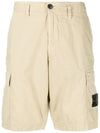 Cargo Bermuda Shorts Beige - STONE ISLAND - BALAAN 2