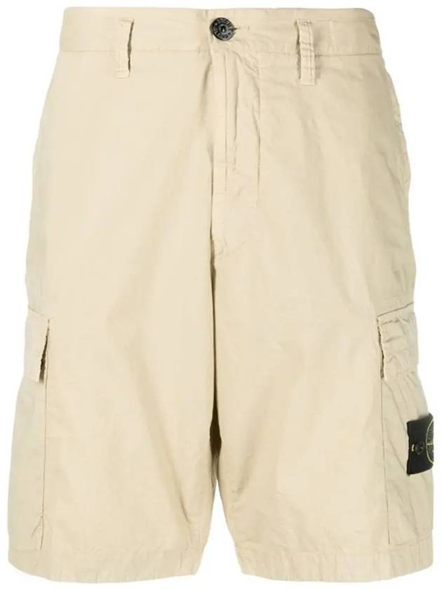 Cargo Bermuda Shorts Beige - STONE ISLAND - BALAAN 3