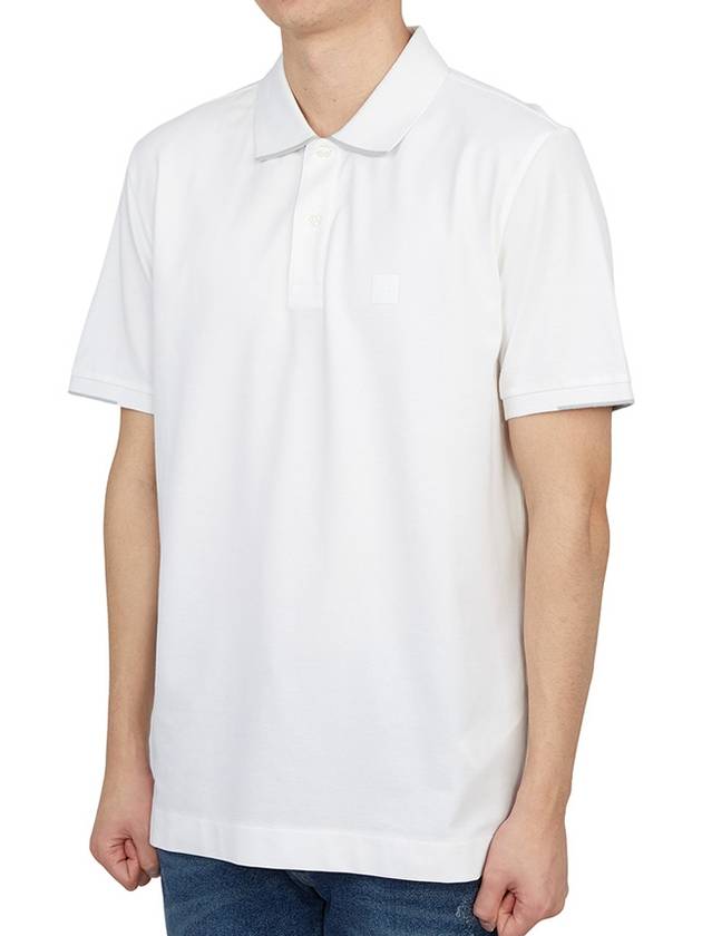 Metropolis Logo PK Shirt White - CP COMPANY - BALAAN.