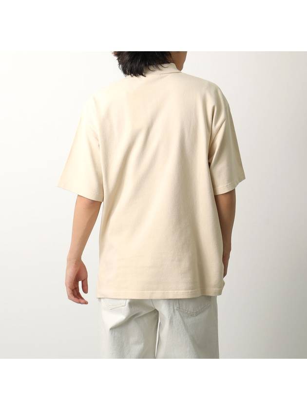 Bold Fox Head Patch Oversized Polo Shirt Beige - MAISON KITSUNE - BALAAN 4