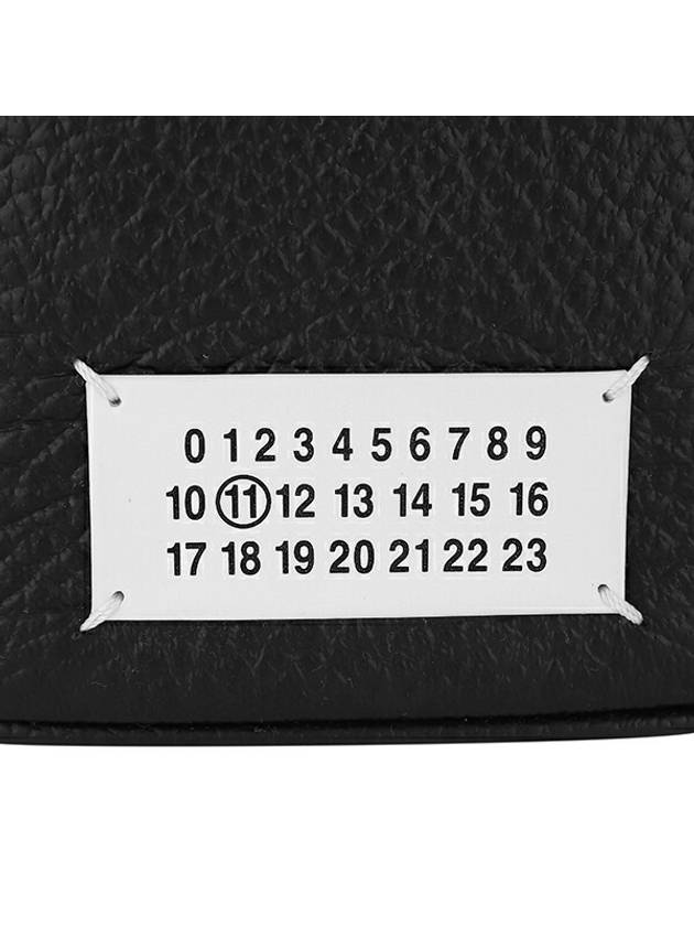 5AC Number Logo Texture Leather Bucket Bag Black - MAISON MARGIELA - BALAAN 7