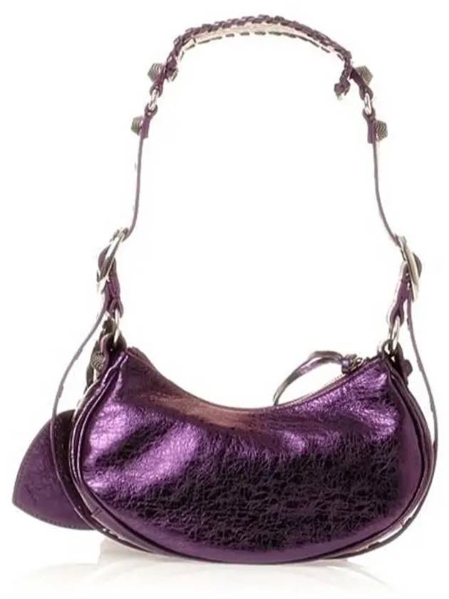 Metallic Le Cagol XS Lambskin Shoulder Bag Purple - BALENCIAGA - BALAAN 4