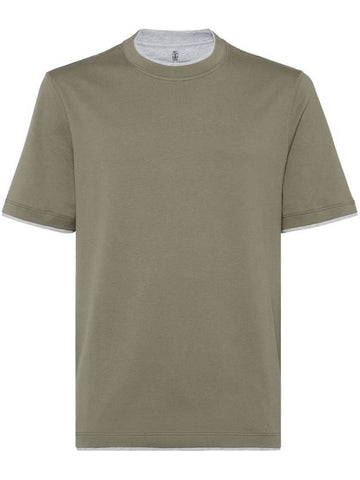 Brunello Cucinelli T-shirts and Polos Green - BRUNELLO CUCINELLI - BALAAN 1