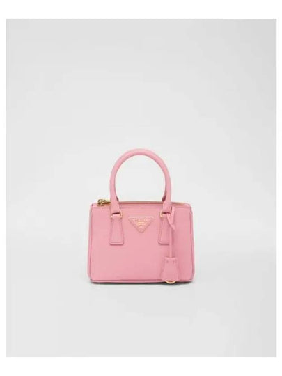 Galleria Saffiano Leather Mini Tote Bag Petal Pink - PRADA - BALAAN 2