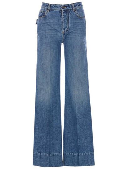 Women's Vintage Wide Jeans Blue - BOTTEGA VENETA - BALAAN 2