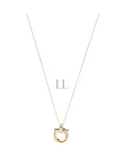 Twisted Gancini Necklace Gold - SALVATORE FERRAGAMO - BALAAN 2