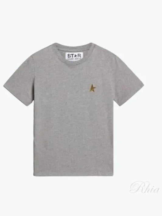 Mini Logo Short Sleeve T-Shirt Gray - GOLDEN GOOSE - BALAAN 2
