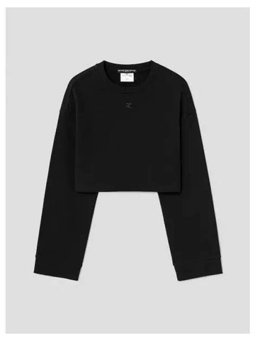 Women s Cocoon Frece Crop Knit Sweater Black Domestic Product GM0024021312762 - COURREGES - BALAAN 1