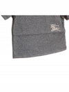 EKD embroidered two tone short sleeve t shirt 8078320 CHARCOAL GRAY MELANGE 24S - BURBERRY - BALAAN 6