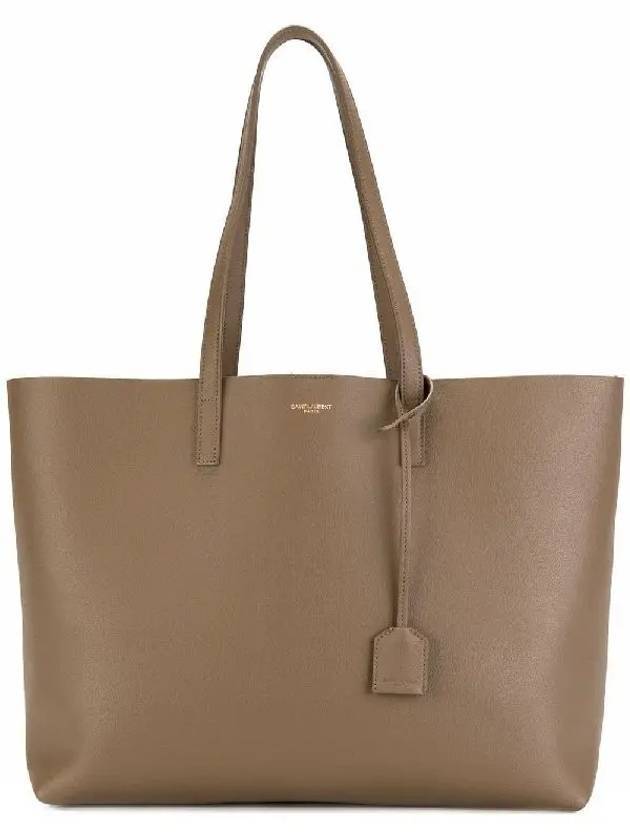 East West Shopper Tote Bag Brown - SAINT LAURENT - BALAAN 1