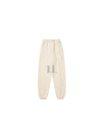 Serif Logo Cotton Track Pants Cream - SPORTY & RICH - BALAAN 2