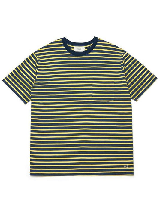 STRIPED POCKET LOOSE T SHIRT YELLOW - ROLLING STUDIOS - BALAAN 1