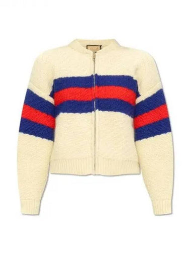 Web wool mohair cardigan 271822 - GUCCI - BALAAN 1