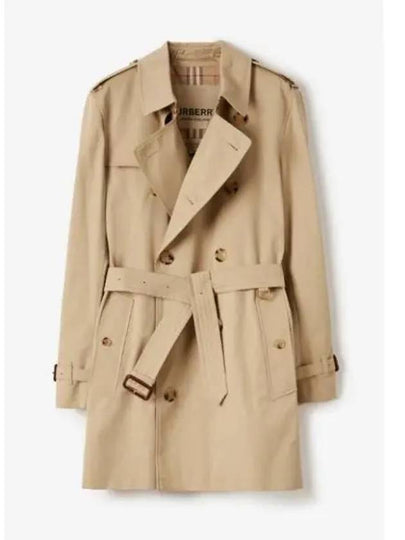 Short Kensington Heritage Trench Coat Beige - BURBERRY - BALAAN 2