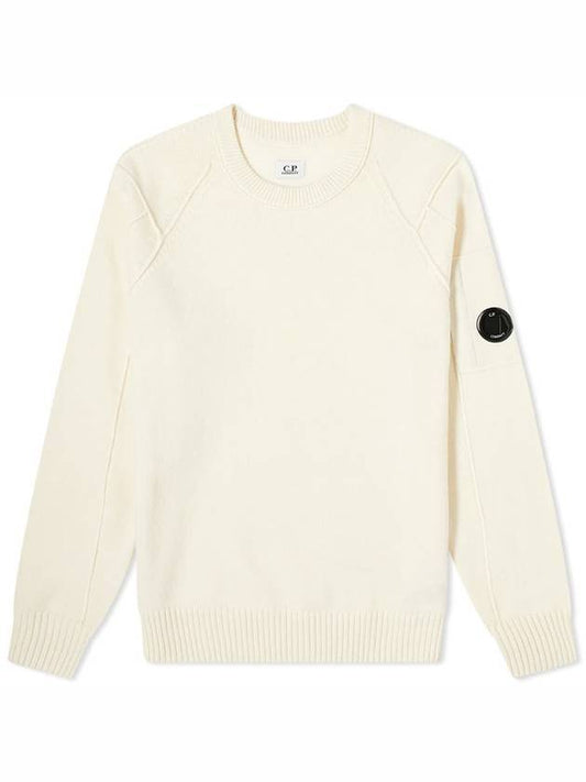 Lens Wappen Wool Knit Top Ivory - CP COMPANY - BALAAN 1