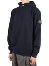 Old Treatment Malfile Fleece Hoodie Navy - STONE ISLAND - BALAAN 2