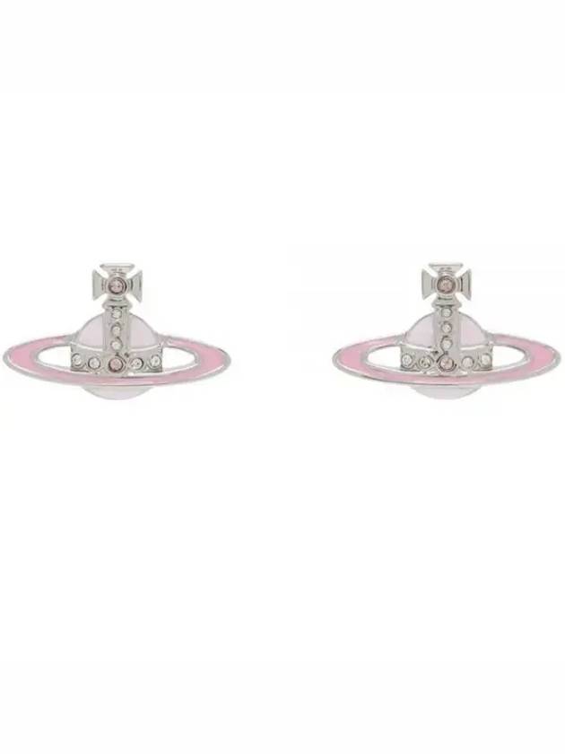 Women's Small Neo Bas Relief Earrings Platinum Vintage Rose - VIVIENNE WESTWOOD - BALAAN 2