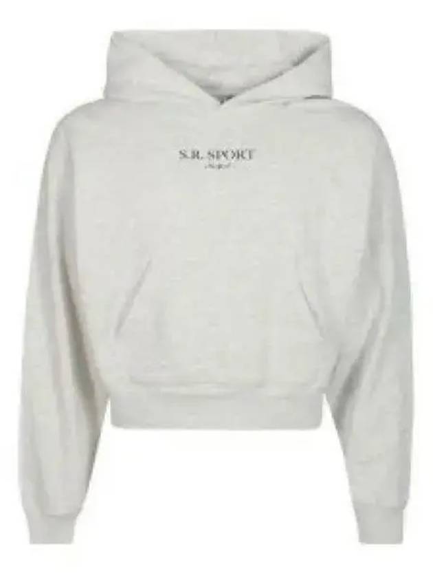 Sports Crop Hoodie Heather Grey - SPORTY & RICH - BALAAN 2