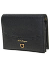 small logo bifold wallet black - SALVATORE FERRAGAMO - BALAAN.