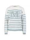 Women's Ragno Striped Knit Top Blue - MAX MARA - BALAAN.