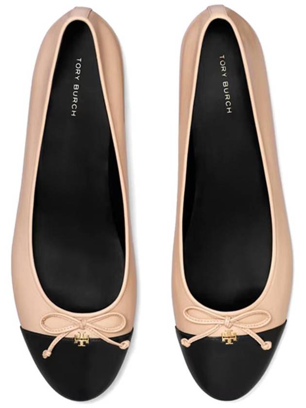 Leather Cap Toe Ballerina Beige - TORY BURCH - BALAAN 4