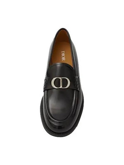 Granville CD Logo Leather Loafers Black Polished - DIOR - BALAAN 2