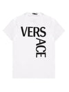 Men's Logo Print Short Sleeve T-Shirt White - VERSACE - BALAAN 1