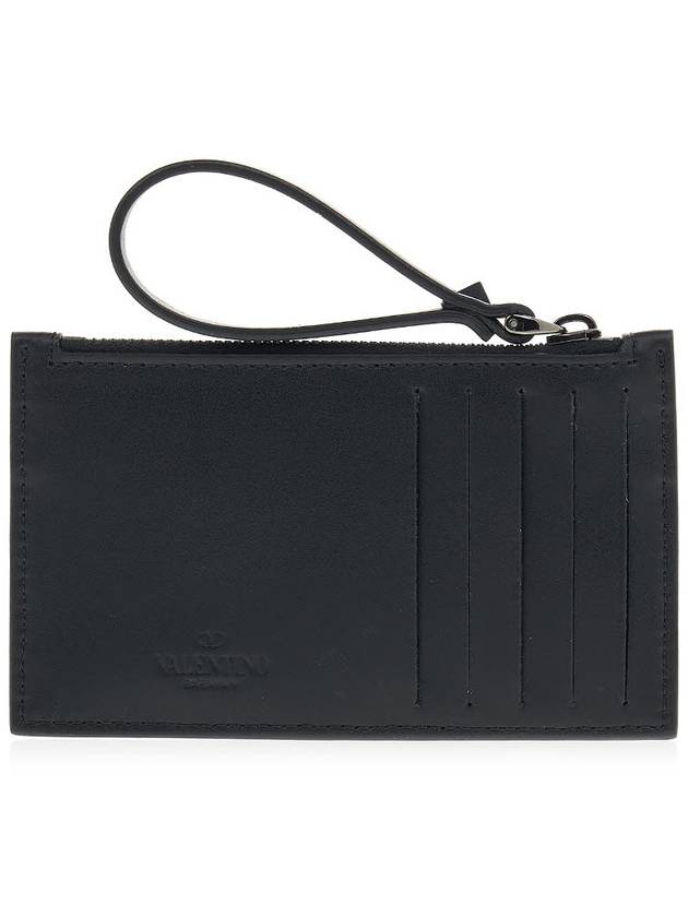 VLTN Logo Strap Card Wallet Black - VALENTINO - BALAAN 4