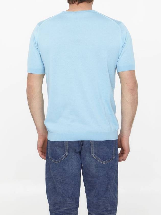 Light-Blue Cotton Jumper - JOHN SMEDLEY - BALAAN 4