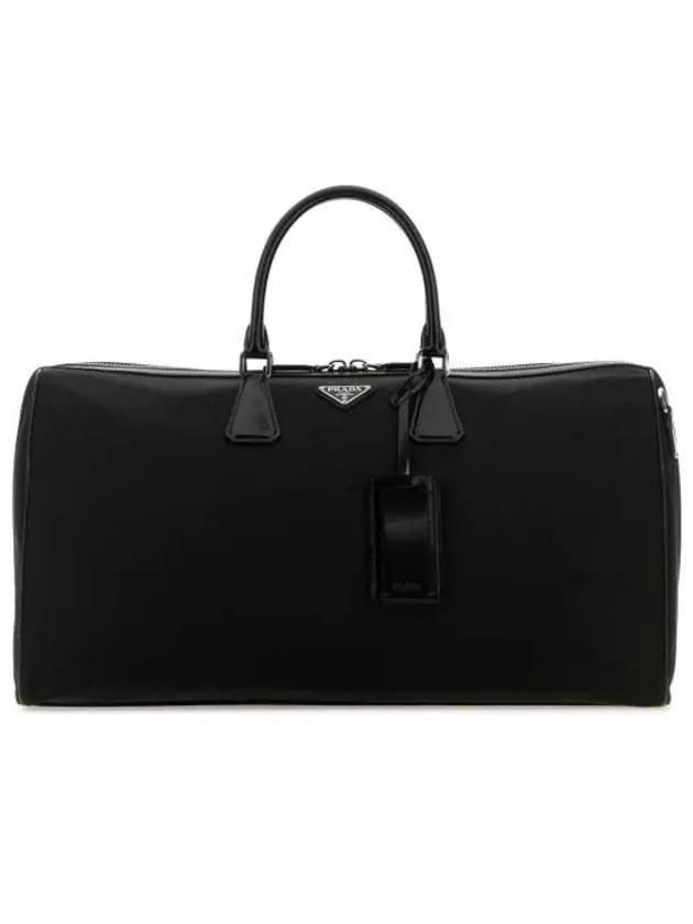 Re-Nylon Brushed Leather Duffel Bag Black - PRADA - BALAAN 2