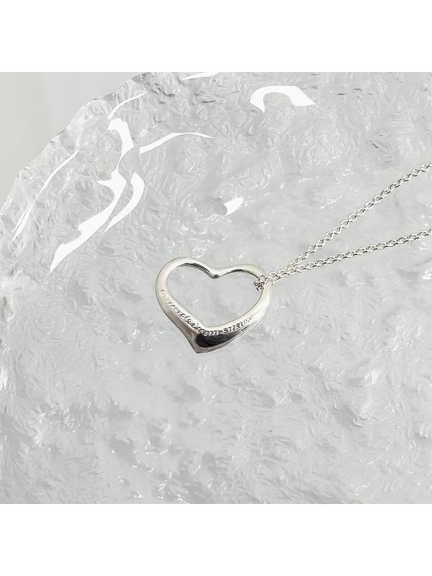 Tiffany El Seferti Open Heart Silver 925 Vintage Necklace 4ATIA3953 - TIFFANY & CO. - BALAAN 1