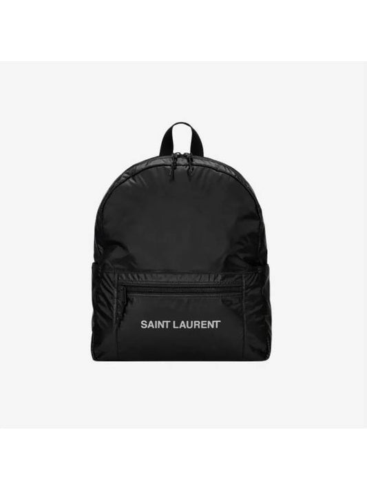 Saint Laurent Nux Backpack Nylon Silver Black Luxray - ETC - BALAAN 2