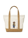 Bear Canvas Small Tote Bag Beige - POLO RALPH LAUREN - BALAAN 2