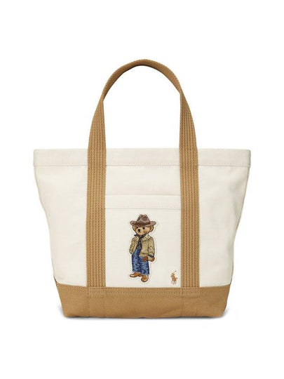 Bear Canvas Small Tote Bag Beige - POLO RALPH LAUREN - BALAAN 2