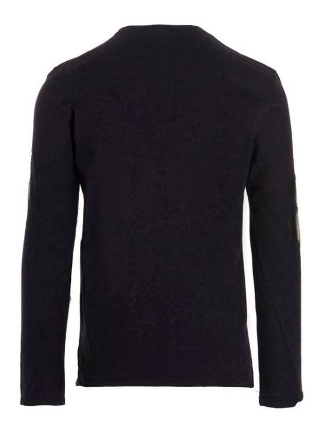 Graffiti Print Long Sleeve T-Shirt Navy Black - ALEXANDER MCQUEEN - BALAAN 3