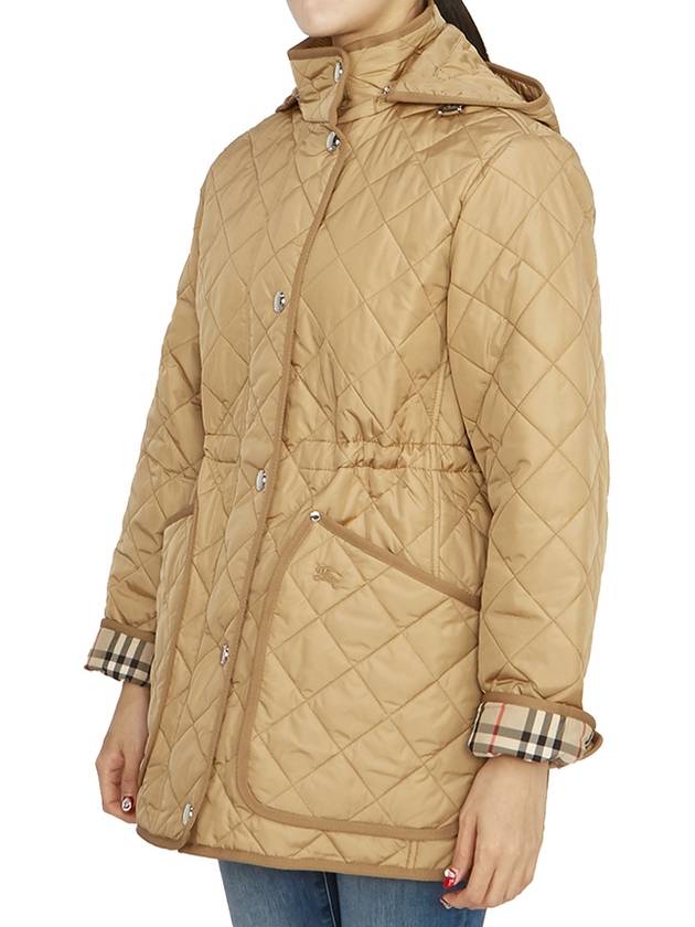 Diamond Quilted Nylon Jacket Archive Beige - BURBERRY - BALAAN 5