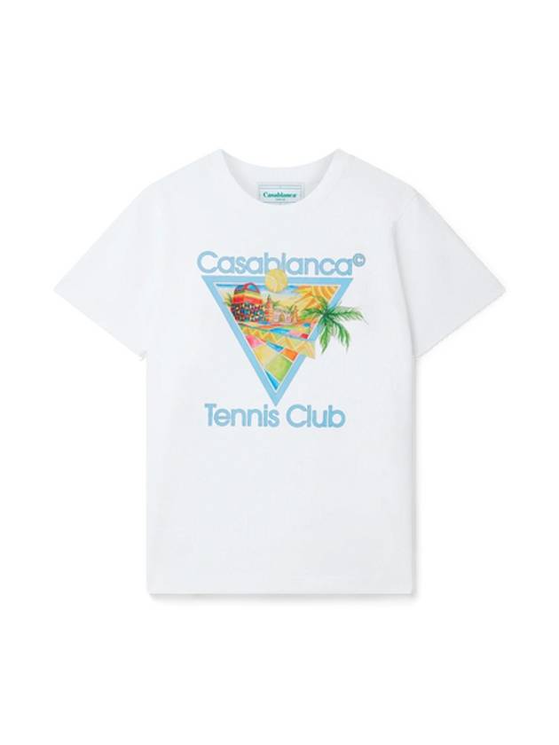 Graphic Logo Printing Short Sleeve T-Shirt White - CASABLANCA - BALAAN 2