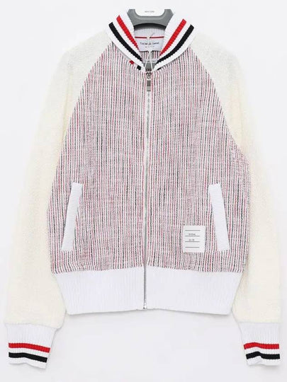 Logo Stripe Bomber Jacket - THOM BROWNE - BALAAN 2