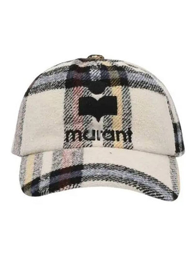 Tyron Check Ball Cap Ivory - ISABEL MARANT - BALAAN 2