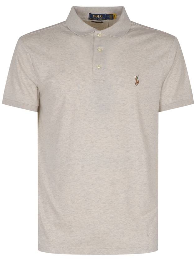 Embroidered Logo Pony Polo Shirt Grey - POLO RALPH LAUREN - BALAAN 2