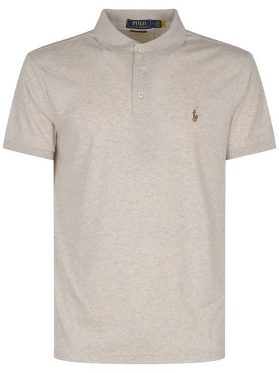 Embroidered Logo Pony Polo Shirt Grey - POLO RALPH LAUREN - BALAAN 2