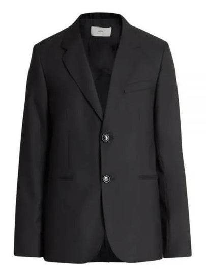 Single Breasted Blazer Jacket Black - AMI - BALAAN 2